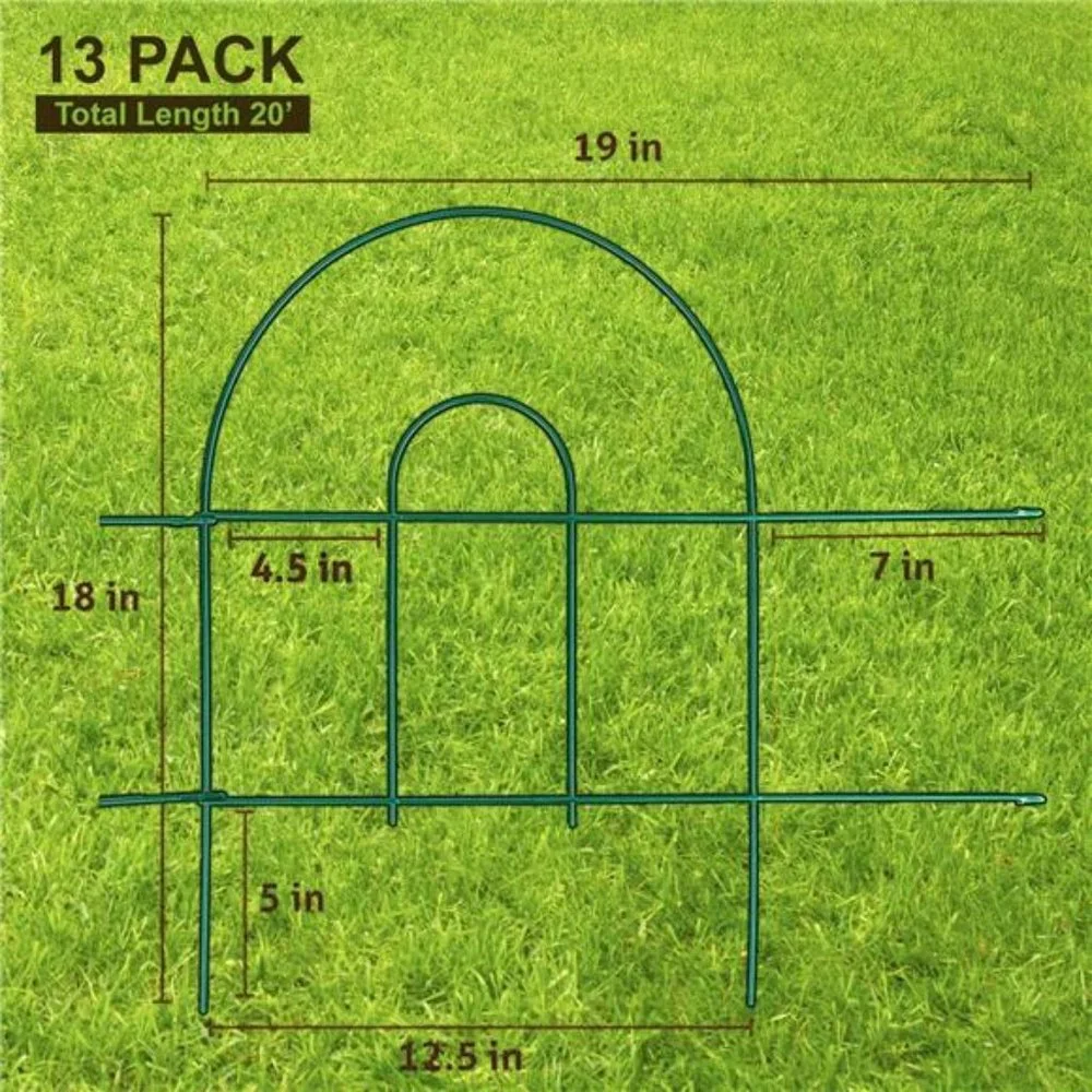 Decorative Garden Fence Rustproof Iron Garden Fencing (18in x 20ft)